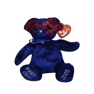 New Ty Beanie Baby 2005 Mardi Gras Bear